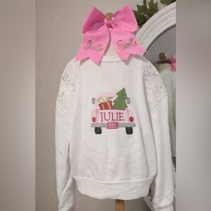 Girl Sweatshirt with Embroidery Design Julie